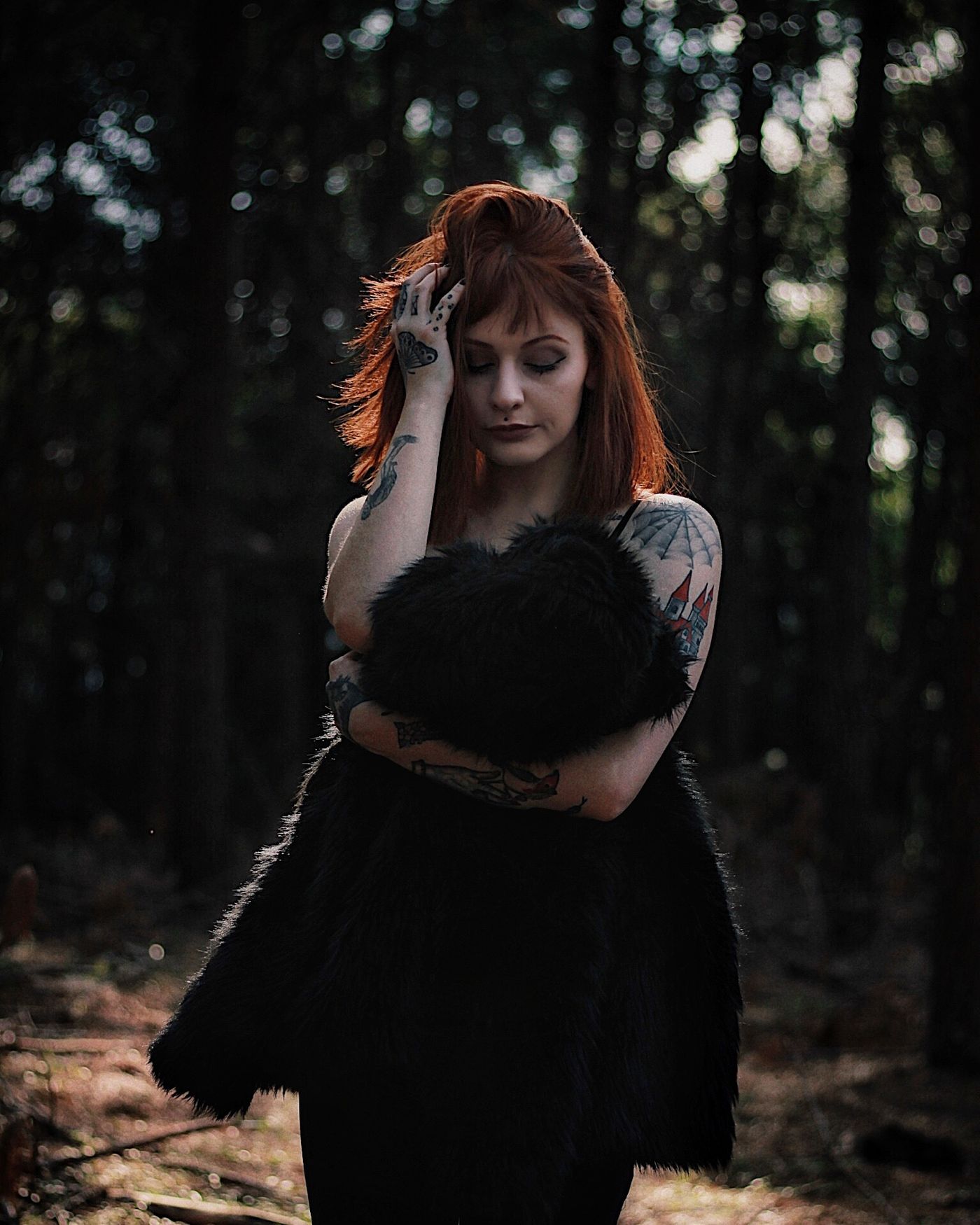 Monoloom Night Smock, a long dark garment photographed outdoors