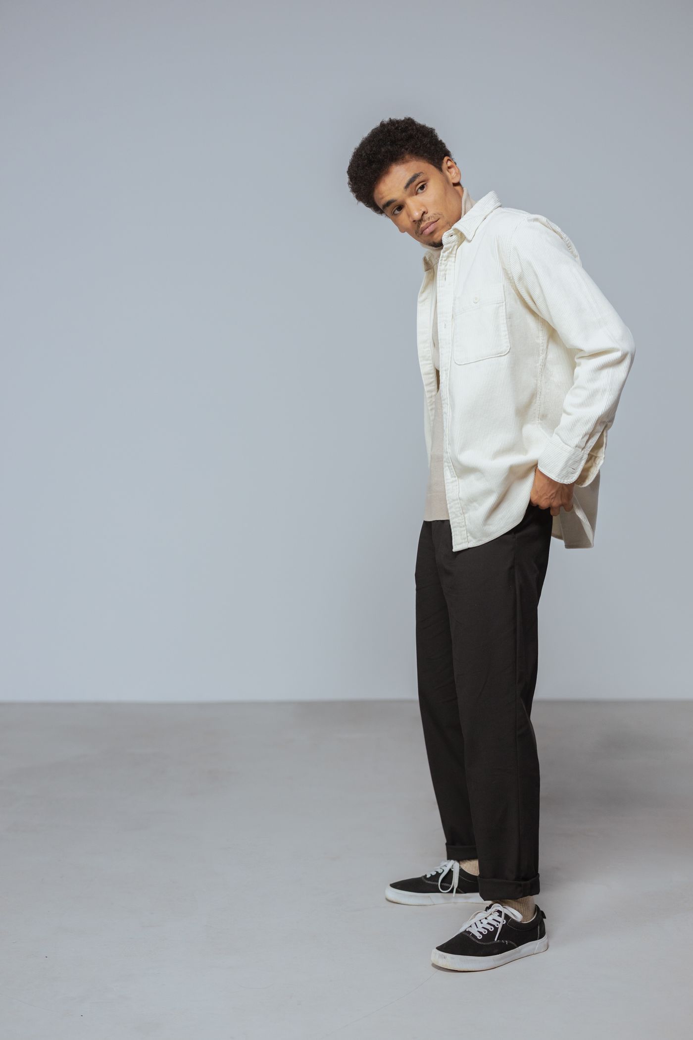 Monoloom Table Shirt, an oversized unbleached shirt worn loose